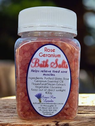 Rose Geranium Bath Salt -400g